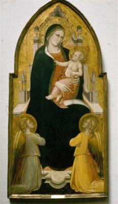 Madonna and Child Enthroned with Angels - A Symphony of Gold, Grace, and Celestial Majesty!